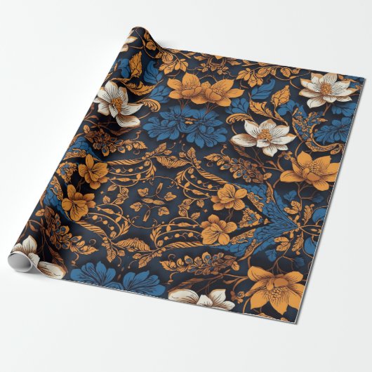 Javanese Batik Muster Packpapier (Ungerollt)