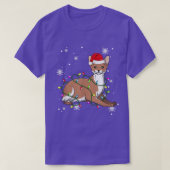 Javanese Cat Christmas Lights Christmas Cat Santa T-Shirt (Design vorne)
