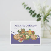  Javanese Culinary Indonesia Travel Postkarte (Stehend Vorderseite)