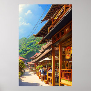 Javanesisches Kaffeehaus Poster