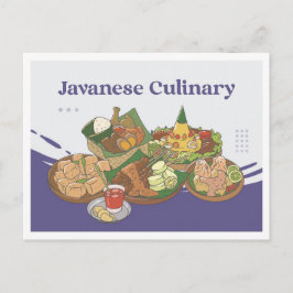 Javanesisches Kulinarisches Indonesien Reise Postkarte