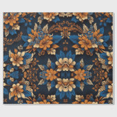 Javanische Batik-Muster, Schrittwiederholmuster Geschenkpapier (Flach)