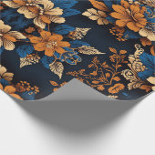 Javanische Batik-Muster, Schrittwiederholmuster Geschenkpapier (Ecke)