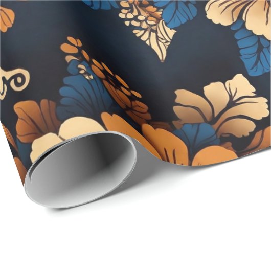 Javanische Batik-Muster, Schrittwiederholmuster Geschenkpapier (Rolleneckpunkt)