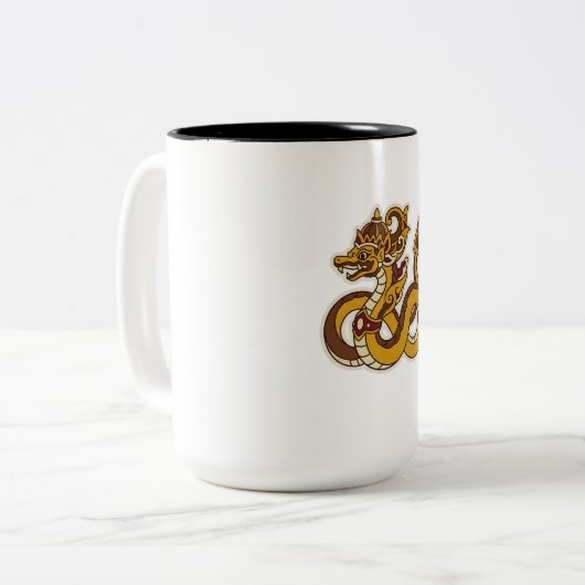 Javanischer Drache Zweifarbige Tasse (Vorderseite Links)