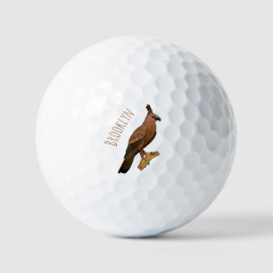 Javanischer Habichtsadler-Vogel-Cartoon-Illustrati Golfball