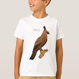 Javanischer Habichtsadler-Vogel-Cartoon-Illustrati T-Shirt