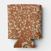 Javanisches Blumenmuster: gewebte Textur. Dosenkühler (Rückseite)