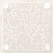 Javanisches Blumenmuster: gewebte Textur. Glasuntersetzer (Rückseite)