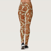 Javanisches Blumenmuster: gewebte Textur. Leggings (Rückseite)