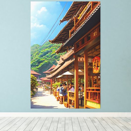 Javanisches Kaffeehaus Leinwanddruck (Insitu (Holzboden))