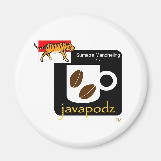JavaPodz Sumatra Mandheling Magnet (Vorne)