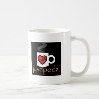 JavaPodz weißer Kaffee-Tasse Kaffeetasse