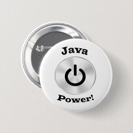 JavaPower-BlackLetters Button (Vorne & Hinten)