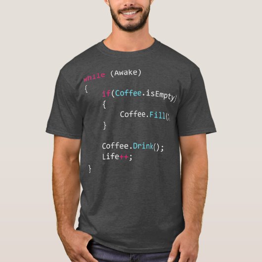 Javascript-Anforderungen für Kaffee T-Shirt (Vorderseite)