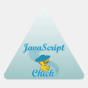 JavaScript Chick #3 Dreieckiger Aufkleber