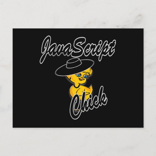 JavaScript Chick #4 Postkarte (Vorderseite)