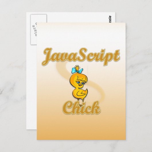 JavaScript Chick Postkarte (Vorne/Hinten)