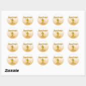 JavaScript Chick Runder Aufkleber (Blatt)
