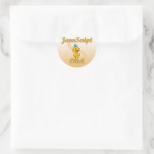 JavaScript Chick Runder Aufkleber (Tasche)