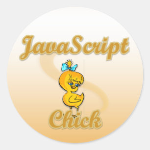 JavaScript Chick Runder Aufkleber