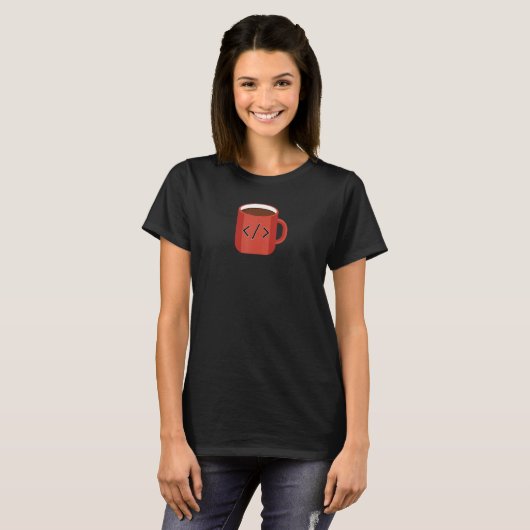 JavaScript-Code-Kaffee-Entwickler-Programmierer-Ka T-Shirt (Vorne ganz)