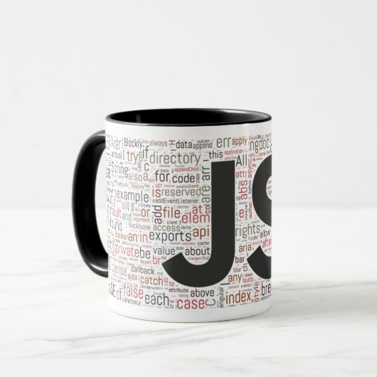 Javascript-Code-Tasse Tasse (Vorderseite Links)