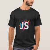 JavaScript JS-Logo Moderne Abstrakte Web-Entwickle T-Shirt (Vorderseite)