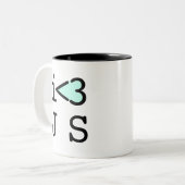 Javascript-Kaffee-Tasse (#c0ffee Bruch) Zweifarbige Tasse (Vorderseite Links)