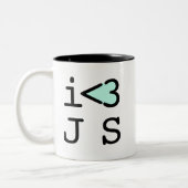 Javascript-Kaffee-Tasse (#c0ffee Bruch) Zweifarbige Tasse (Links)