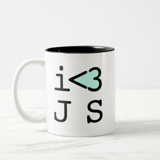 Javascript-Kaffee-Tasse (#c0ffee Bruch) Zweifarbige Tasse (Links)