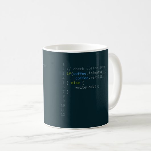 Javascript-Kaffee-Trinker-Tasse Kaffeetasse (VorderseiteRechts)
