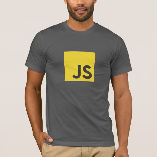 Javascript-Logo-T - Shirt (dunkelgrau) (Vorderseite)