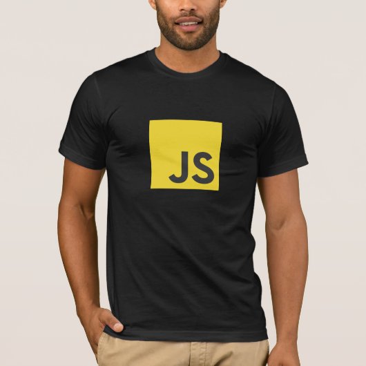 Javascript-Logo-T - Shirt (Schwarzes) (Vorderseite)