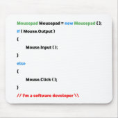 JavaScript Mousepad. Unique(Software-Entwickler) Mousepad (Vorne)