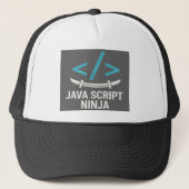 JavaScript Ninja Foam Trucker Hat Truckerkappe (Vorderseite)