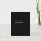 Javascript Programmcode Nerd Valentine Liebe C Karte (Vorderseite)