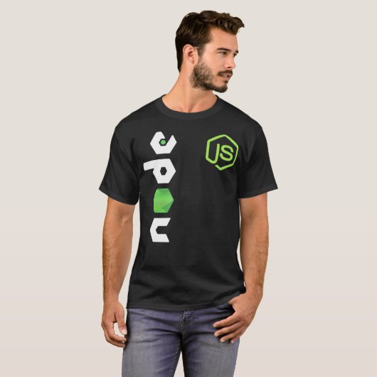 JavaScript Programmierer JS Node PC Developers T-Shirt (Vorne ganz)