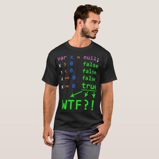 Javascript Programming Joke with null value for de T-Shirt (Vorne ganz)
