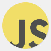 Javascript Runder Aufkleber (Vorderseite)