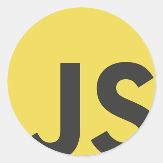 Javascript Runder Aufkleber (Vorderseite)