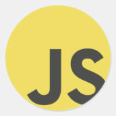 Javascript Runder Aufkleber (Vorderseite)