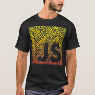 JavaScript Shirt JS Framework Orange Yellow Gradi