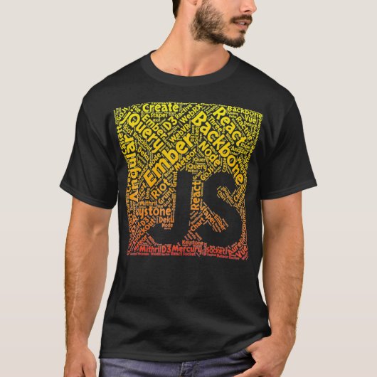 JavaScript Shirt JS Framework Orange Yellow Gradi (Vorderseite)