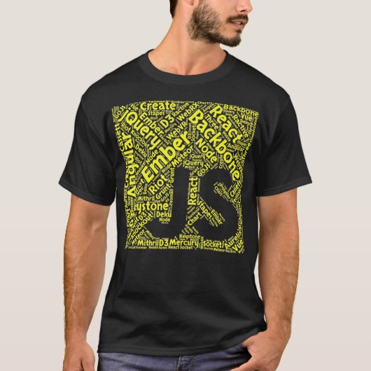 JavaScript Shirt Original JS Framework Cloud Yell (Vorderseite)