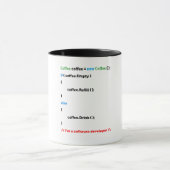 JavaScript-Tasse. Ich bin Software-Entwickler. Tasse (Zentrum)