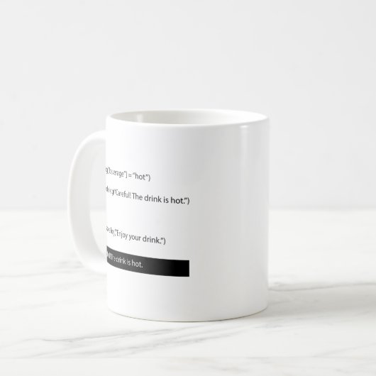 JavaScript-Temperaturinformationen Kaffeetasse (Vorderseite Links)