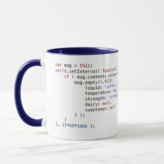 Javascriptkaffee-Tasse Tasse (Links)