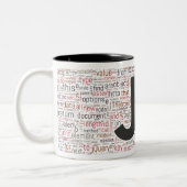 Javascriptwort-Wolken-Tasse Zweifarbige Tasse (Links)