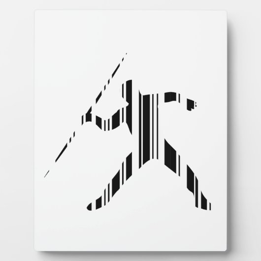 JAVELIN BAR CODE Sportspur- und Feldmuster Fotoplatte (Vorderseite)